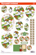 Twisted Pyramid 3D - Christmas Flowers (10 Sheets) NOW HALF PRICE