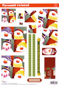 Twisted Pyramid 3D - Christmas Snowman (10 Sheets) NOW HALF PRICE