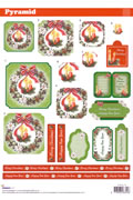 Pyramid 3D - Christmas Wreath/Candles (10 Sheets) NOW HALF PRICE