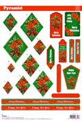 Pyramid 3D - Christmas Poinsettia (10 Sheets) NOW HALF PRICE