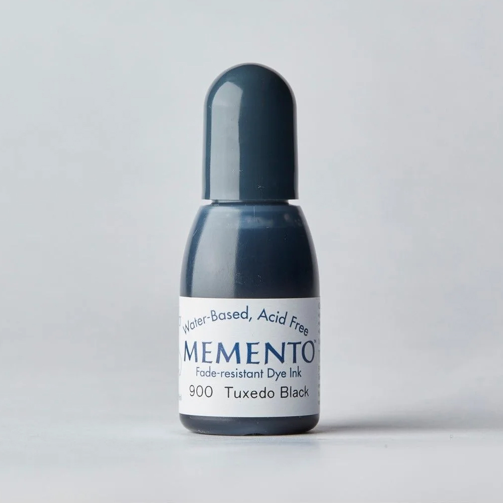 NEW Tsukineko Memento Ink Refill 15ml Tuxedo Black