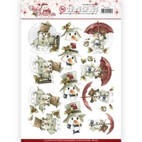 Precious Marieke Joyful Christmas 3D Pushout - Snowman Precious Marieke Joyful Christmas 3D Pushout - Snowman