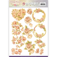 Jeanine's Art Vintage Flowers Push Outs - Romantic Vintage Jeanine's Art Vintage Flowers Push Outs - Romantic Vintage