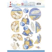 Jeanine's Art Beach Fun 3D Push Out - Relax Jeanine's Art Beach Fun 3D Push Out - Relax