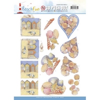 Jeanine's Art Beach Fun 3D Push Out - Seashells Jeanine's Art Beach Fun 3D Push Out - Seashells