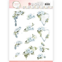 Precious Marieke Flowers in Pastels 3D Pushout - Blue Dreams Precious Marieke Flowers in Pastels 3D Pushout - Blue Dreams