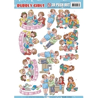 NEW Yvonne Creations Bubbly Girls 3D Pushout - Crafting Girls NEW Yvonne Creations Bubbly Girls 3D Pushout - Crafting Girls
