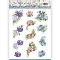 Precious Marieke Winter Flowers 3D Pushout - Roses