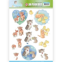 Jeanine's Art Young Animals 3D Pushout - Kittens Jeanine's Art Young Animals 3D Pushout - Kittens