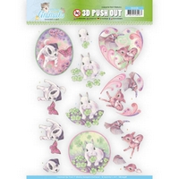 Jeanine's Art Young Animals 3D Pushout - Cuties in Purple Jeanine's Art Young Animals 3D Pushout - Cuties in Purple