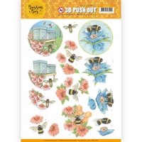 Jeanines Art Buzzing Bees 3D Pushout - Working Bees
