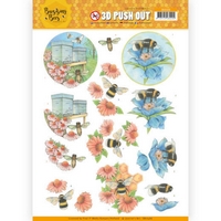 Jeanines Art Buzzing Bees 3D Pushout - Working Bees Jeanines Art Buzzing Bees 3D Pushout - Working Bees