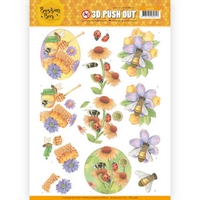 NEW Jeanines Art Buzzing Bees 3D Pushout - Sweet Bees NEW Jeanines Art Buzzing Bees 3D Pushout - Sweet Bees