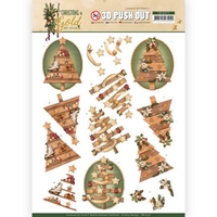 NEW Amy Design Christmas in Gold 3D Push Out - Trees in Gold NEW Amy Design Christmas in Gold 3D Push Out - Trees in Gold