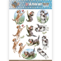 Amy Design Dog's Life 3D Push Outs - Playing Dogs Amy Design Dog's Life 3D Push Outs - Playing Dogs