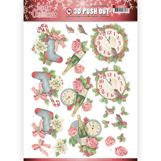 Jeanine's Art Lovely Christmas 3D Push Outs - Lovely Christmas Time