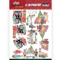 Yvonne Creations Family Christmas 3D Push Out - Happy Family Yvonne Creations Family Christmas 3D Push Out - Happy Family