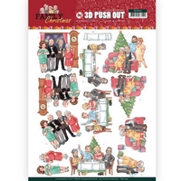 Yvonne Creations Family Christmas 3D Push Out - Happy Family