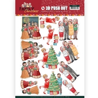 Yvonne Creations Family Christmas 3D Push Out - Celebrate Christmas