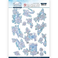 Yvonne Creations Sparkling Winter 3D Push Out - Winter Birds