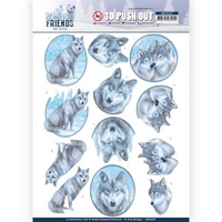 Amy Designs Winter Friends 3D Push Out - Winter Wolves Amy Designs Winter Friends 3D Push Out - Winter Wolves