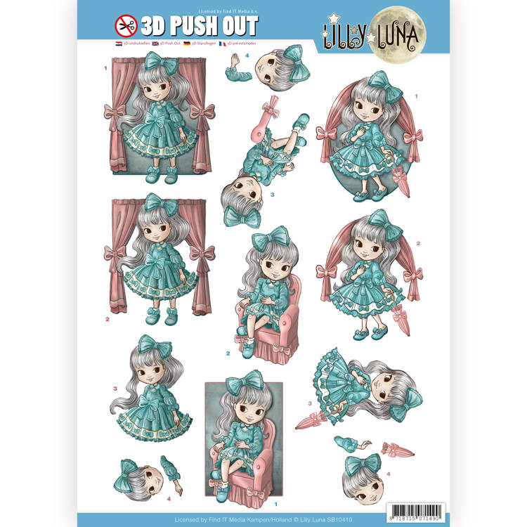 Lilly Luna 3D Push Out - Lovely Bows