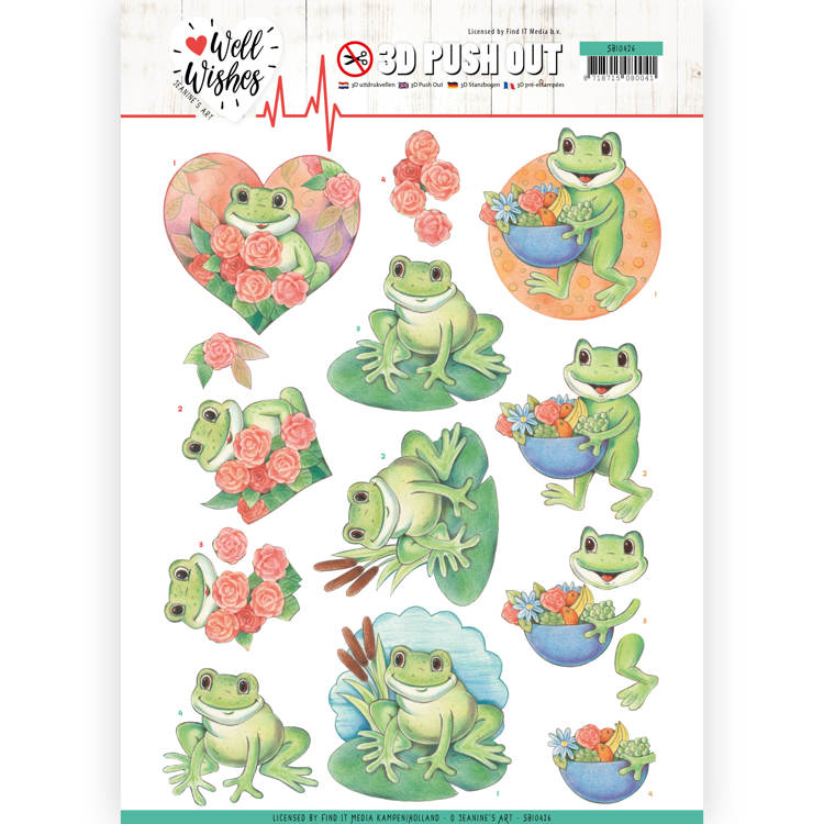 Jeanine's Art Well Wishes 3D Push Outs - Frogs