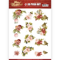 Precious Marieke Touch of Christmas 3D Push Out - Pink Flowers