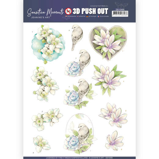 Jeanine's Art Sensitive Moments 3D Pushout -  Rose