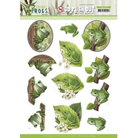 Amy Design Friendly Frogs 3D Push Out - Tree Frogs