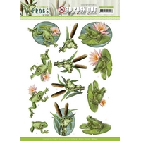 Amy Design Friendly Frogs 3D Push Out - Pond Frogs Amy Design Friendly Frogs 3D Push Out - Pond Frogs
