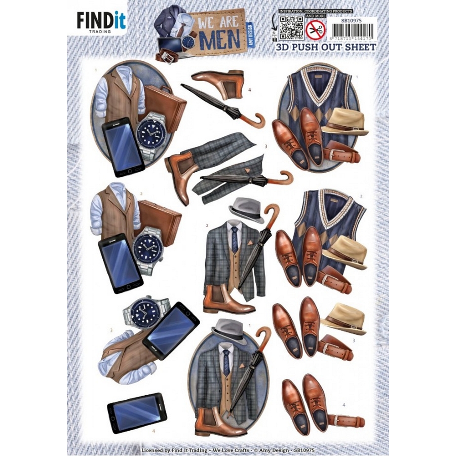 NEW Amy Design 3D Push Out We Are Men - Clothes