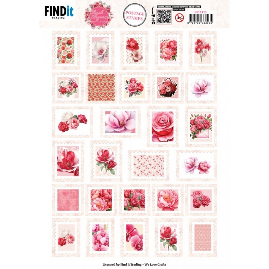 NEW Berries Beauties 3D Push Out Floral Elegance - Postage Stamps