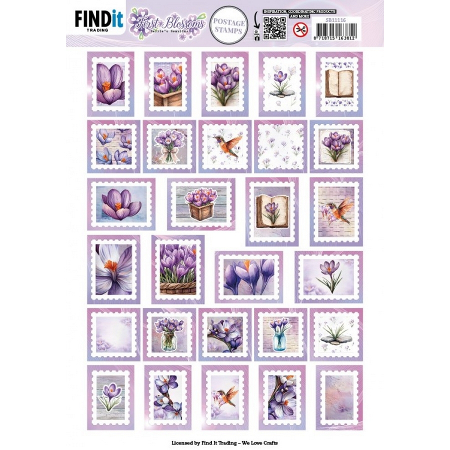 NEW Berries Beauties 3D Push Out First Blossoms - Postage Stamps