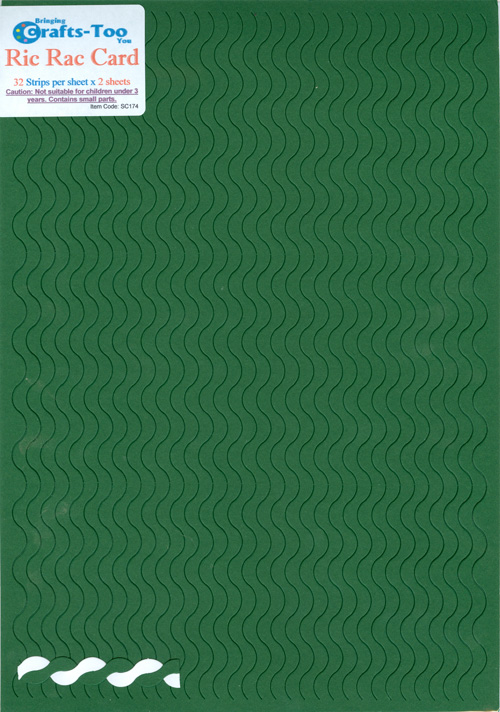 Crafts-Too Ric Rac Card - Green & White