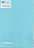 Crafts-Too Ric Rac Card - Baby Blue & White