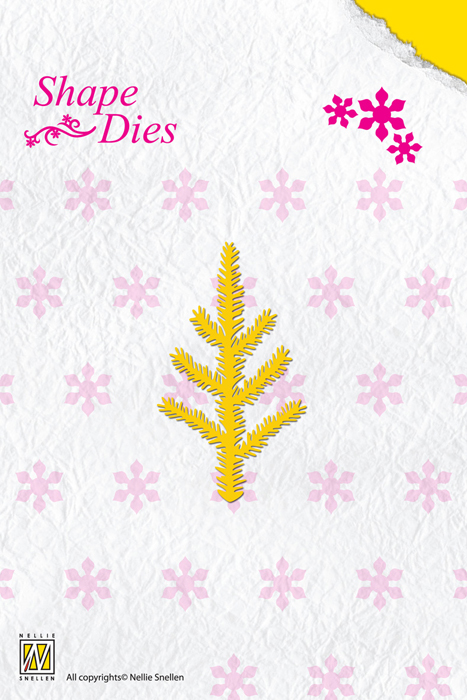 Nellie Snellen Shape Dies - Christmas Pine Branch