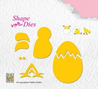 Nellie Snellen Shape Dies Lene Design - Build-up Chicken & Egg Nellie Snellen Shape Dies Lene Design - Build-up Chicken & Egg