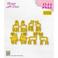 Nellie Snellen Shape Dies Collections of Mini Dies - Deer 2 Nellie Snellen Shape Dies Collections of Mini Dies - Deer 2