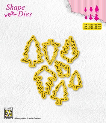 Nellie Snellen Shape Dies Collections of Mini Dies - Pinetrees 1