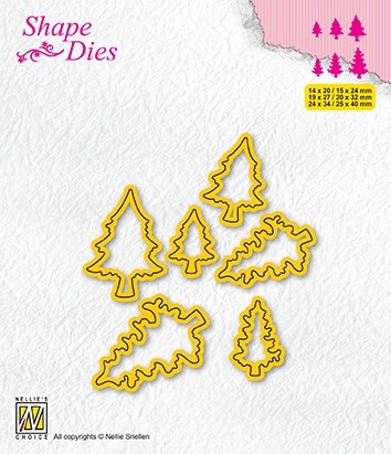 Nellie Snellen Shape Dies Collections of Mini Dies - Pinetrees 2