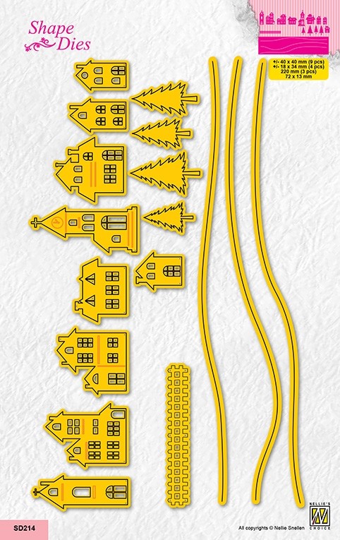 Nellie Snellen Shape Dies Slim Line Size - Village