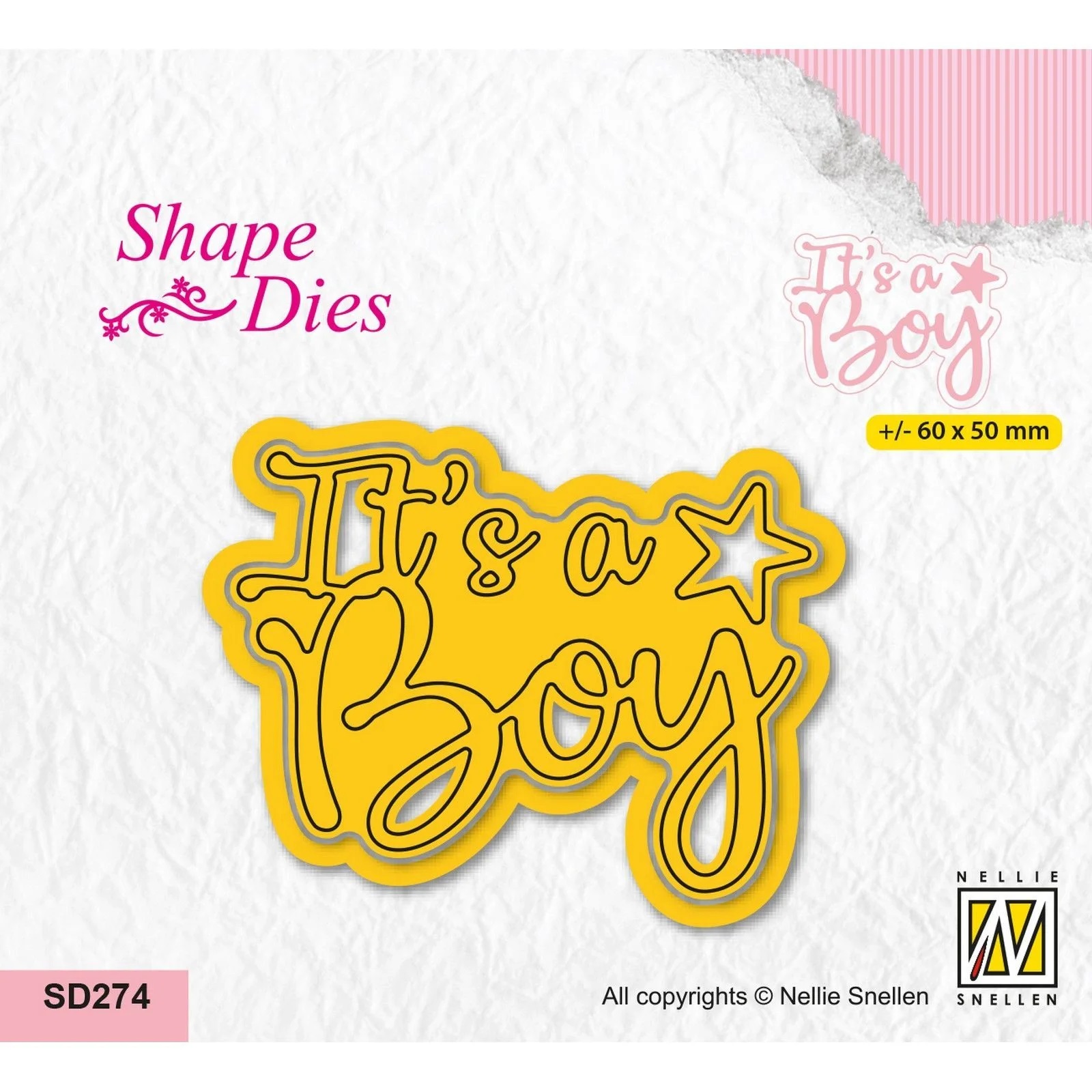 Nellie Snellen Shape Die - It's a Boy