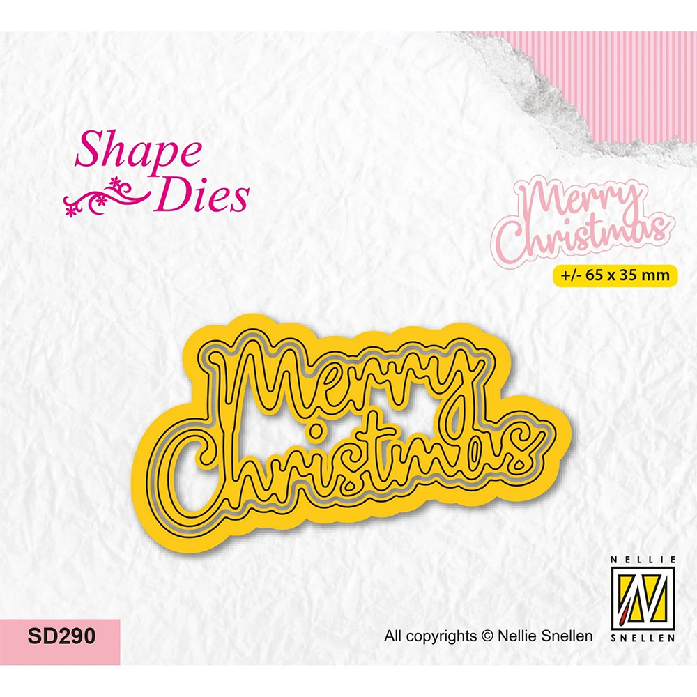 Nellie Snellen Shape Die Texts - Merry Christmas