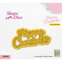 Nellie Snellen Shape Die Texts - Merry Christmas