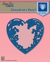 Nellie Snellen Shape Die Blue - Snowdrops Heart