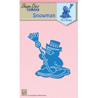 Nellie Snellen Shape Dies Blue - Snowman