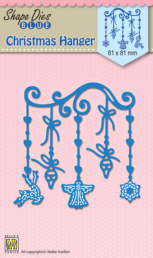 Nellie Snellen Shape Dies Blue - Christmas Hanger