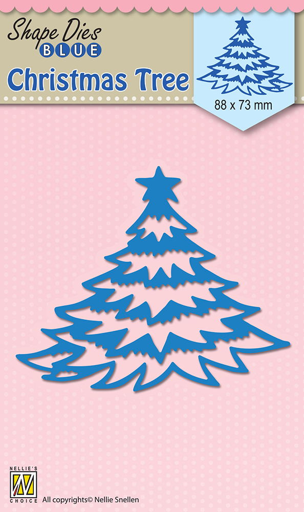 Nellie Snellen Shape Dies Blue - Christmas Tree