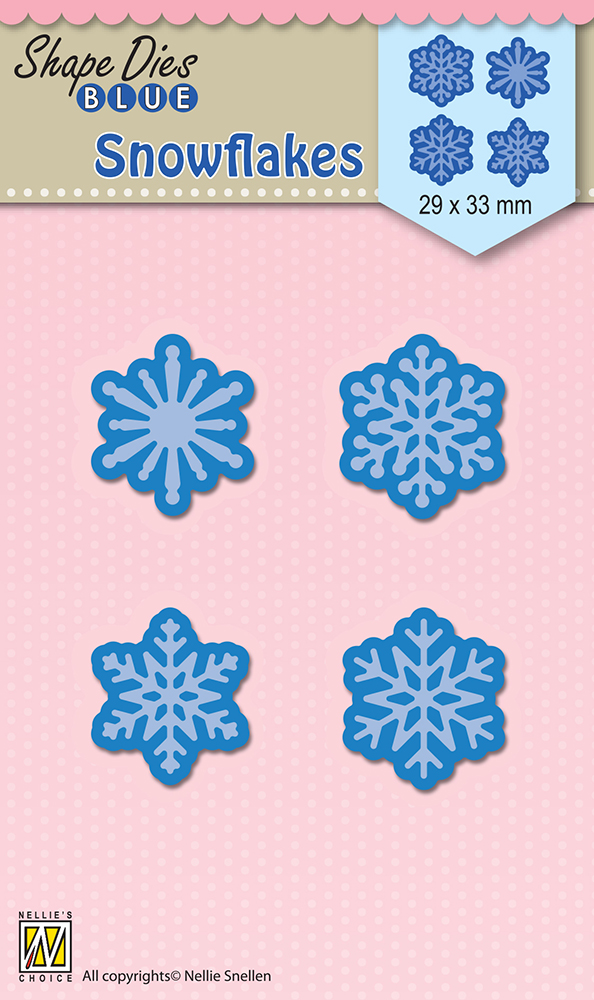 Nellie Snellen Shape Dies Blue - 4 Snowflakes